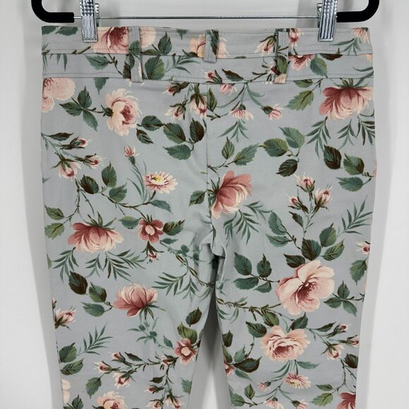 Dolce & Gabbana Floral Print Slim Straight Leg Pants 44 / 8 Womens Vintage - Picture 9 of 12